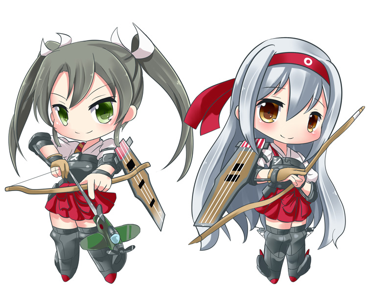 zuikaku and shoukaku (kantai collection) drawn by erusen_(des-arms)