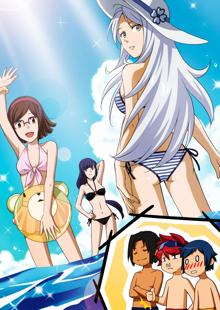 aila jyrkiainen, kousaka china, iori sei, reiji, beargguy iii, and 2 more (gundam and 1 more) drawn by rei_(usabiba)
