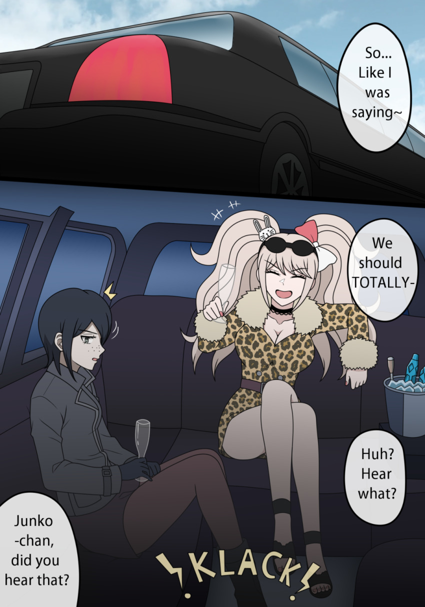 enoshima junko and ikusaba mukuro (danganronpa and 1 more) drawn by 7cs_(congchuabuoito)