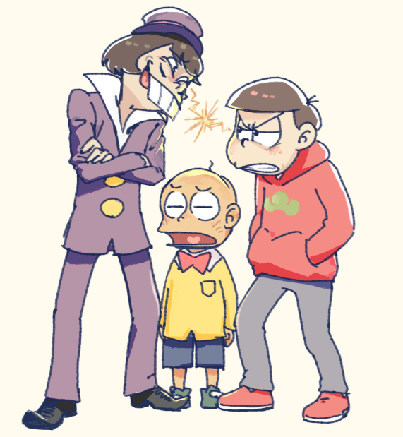 matsuno osomatsu, chibita, and iyami (osomatsu and 1 more) drawn by nanatatami