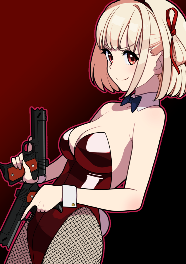 nishikigi chisato (lycoris recoil and 1 more) drawn by soumu_(kehotank)