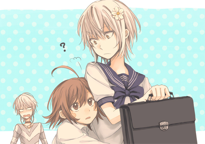 accelerator, last order, and suzushina yuriko (toaru majutsu no index) drawn by yamano_(151515)