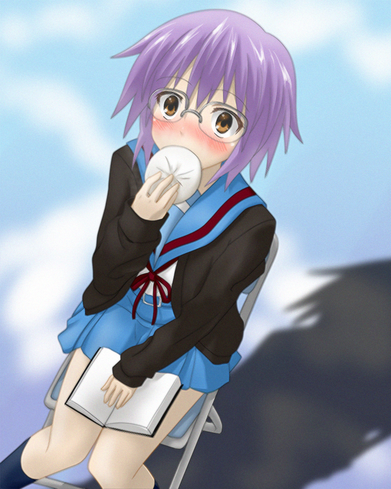 nagato yuki (suzumiya haruhi no yuuutsu and 1 more) drawn by watarui
