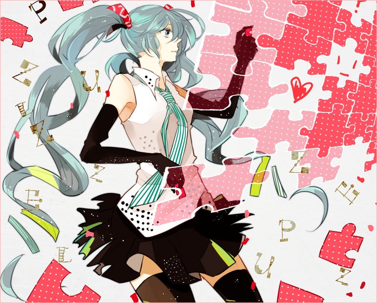 hatsune miku (vocaloid and 1 more) drawn by amane_mio