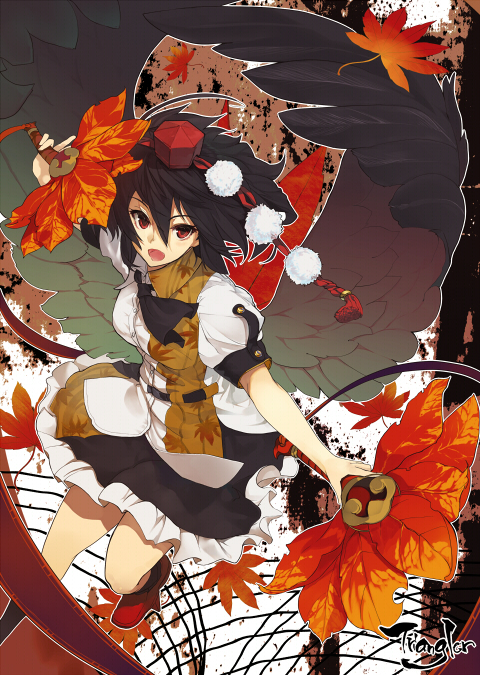 shameimaru aya (touhou) drawn by shirabi