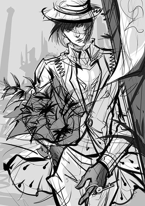 bruno bucciarati (jojo no kimyou na bouken and 1 more) drawn by 207
