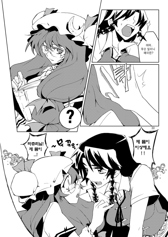 patchouli knowledge and hong meiling (touhou) drawn by tima