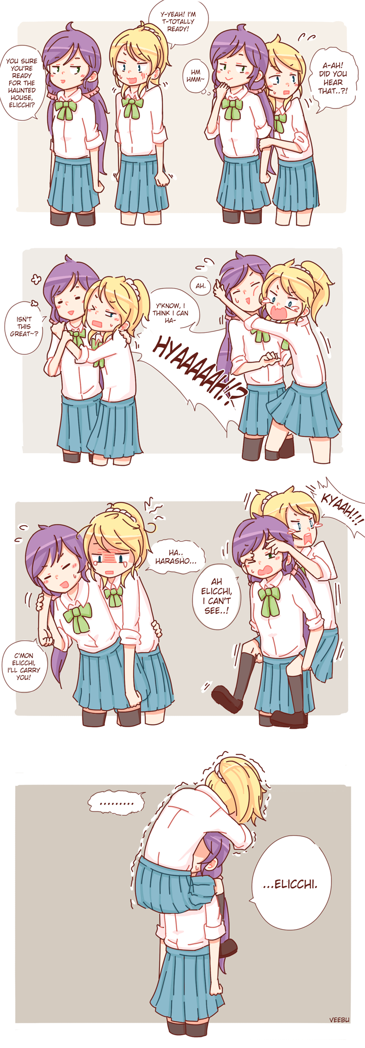 tojo nozomi and ayase eli (love live! and 1 more) drawn by friedbun