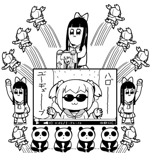 popuko and pipimi (poptepipic and 1 more) drawn by bkub