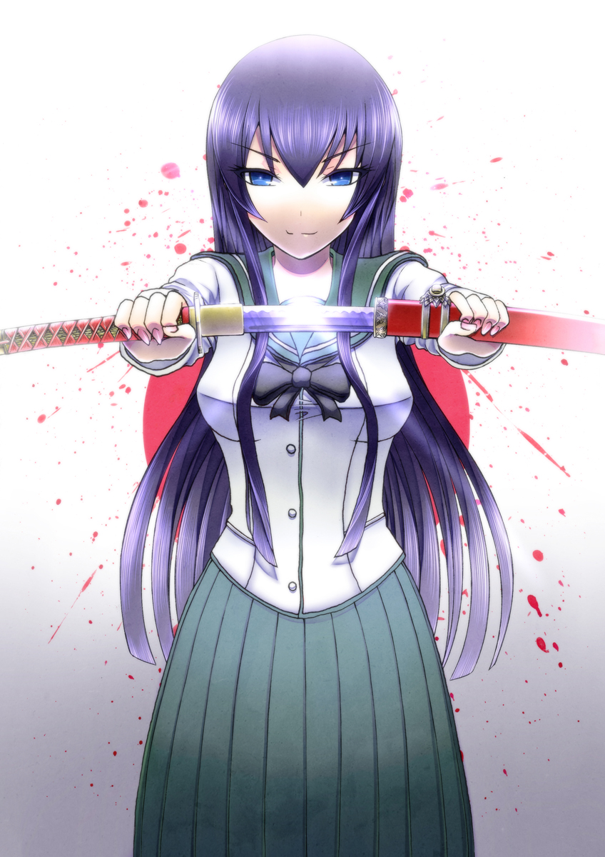 busujima saeko (highschool of the dead) drawn by ogata_sai