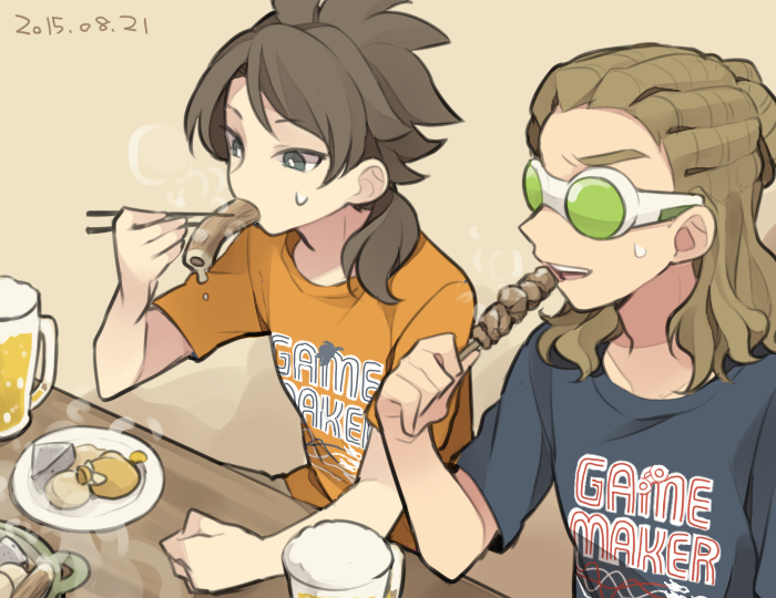 kidou yuuto and fudou akio (inazuma eleven and 1 more) drawn by saku_anna