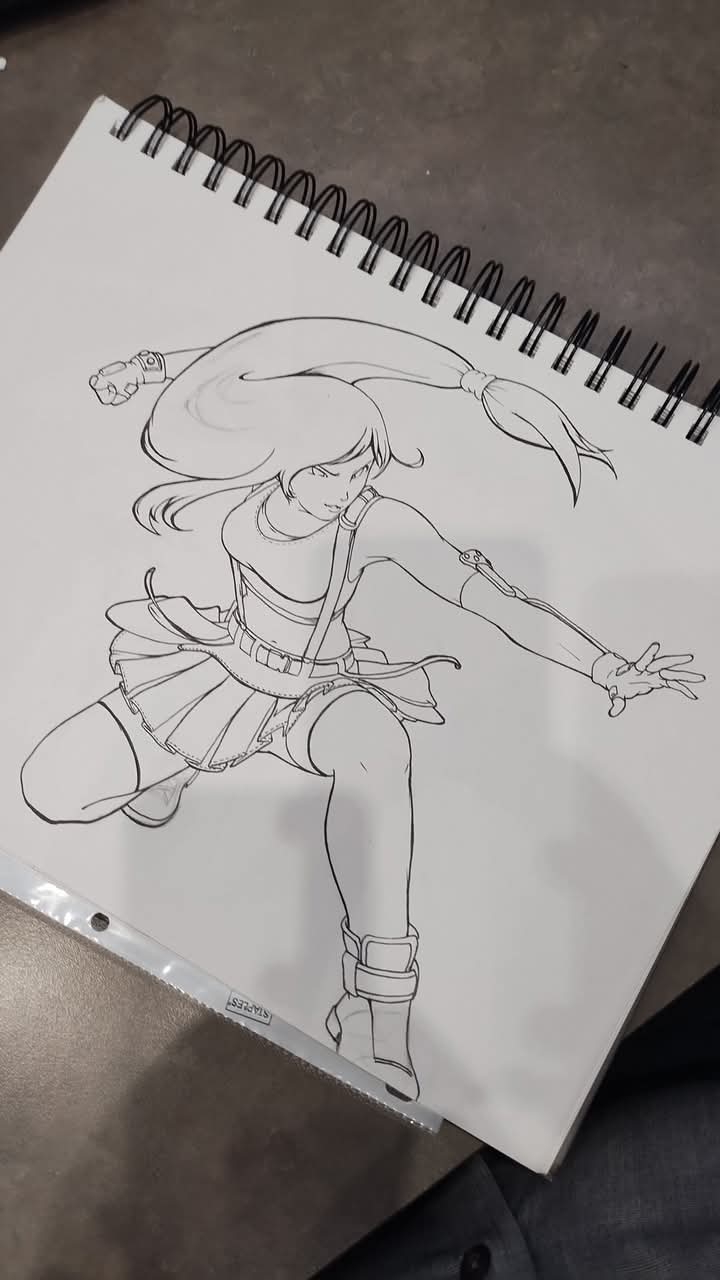tifa lockhart (final fantasy and 2 more) drawn by marquis_devon_burgess