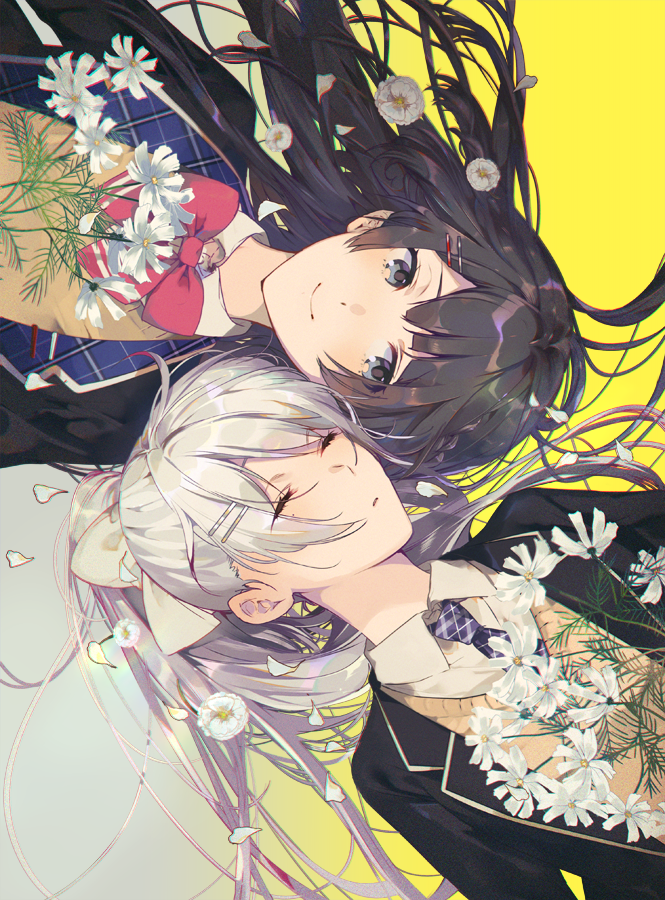 tsukino mito and higuchi kaede (nijisanji) drawn by yoshida_bana
