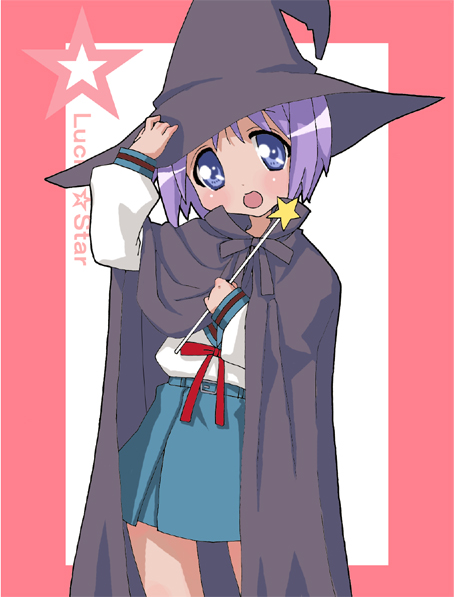 nagato yuki and hiiragi tsukasa (suzumiya haruhi no yuuutsu and 1 more) drawn by heppoko_r