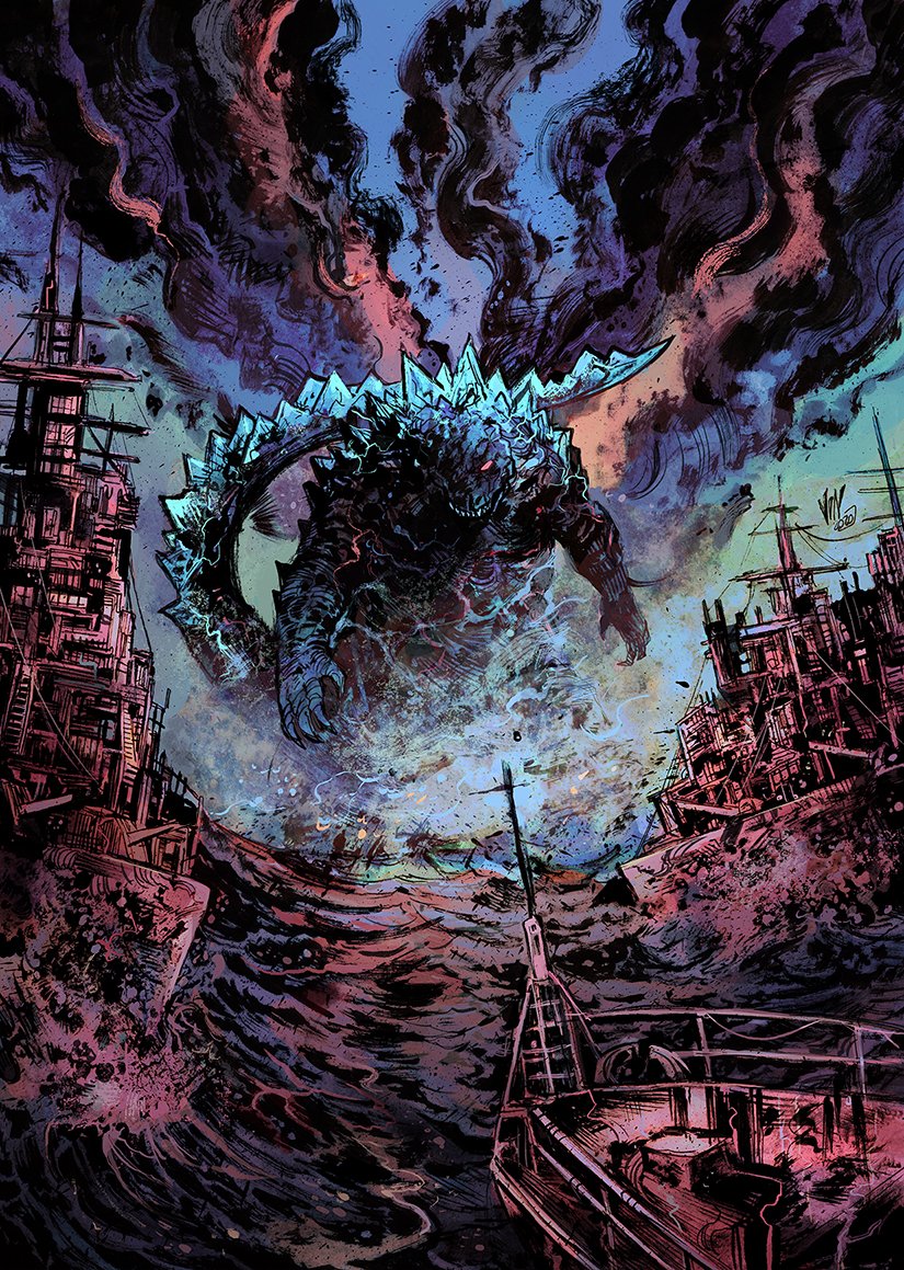 godzilla (godzilla and 1 more) drawn by vinartwork