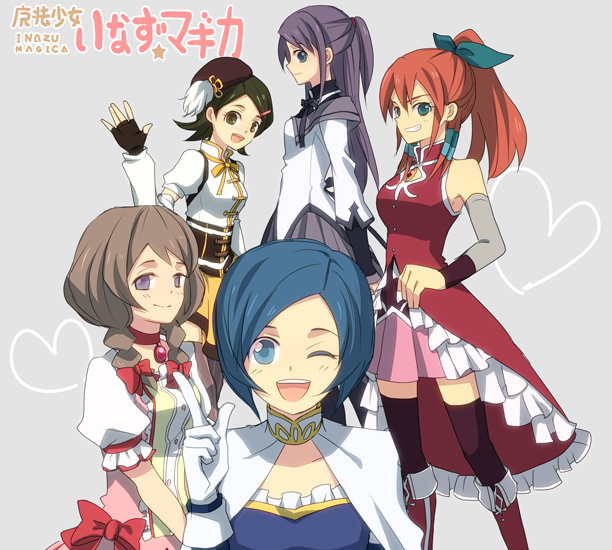 akemi homura, kaname madoka, miki sayaka, sakura kyoko, tomoe mami, and 5 more (mahou shoujo madoka magica and 2 more) drawn by mayo.