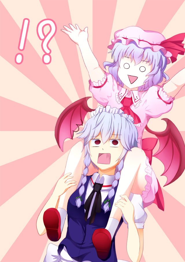 remilia scarlet and izayoi sakuya (touhou) drawn by greave_(asterism)