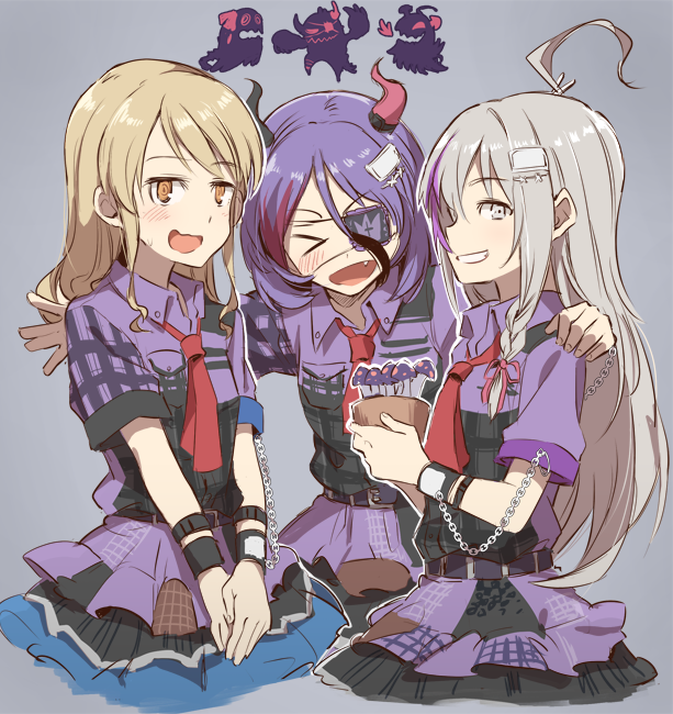 morikubo nono, hoshi syoko, and hayasaka mirei (idolmaster and 2 more) drawn by akni