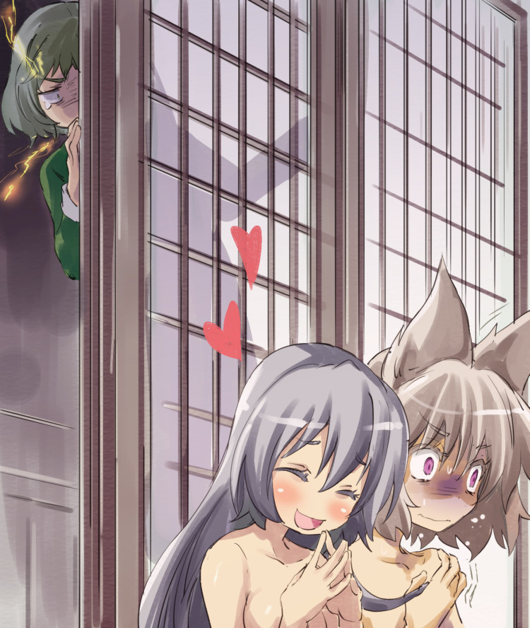 toyosatomimi no miko, mononobe no futo, and soga no tojiko (touhou) drawn by yohane