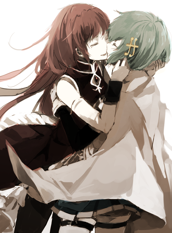 miki sayaka and sakura kyoko (mahou shoujo madoka magica and 1 more) drawn by lemontea