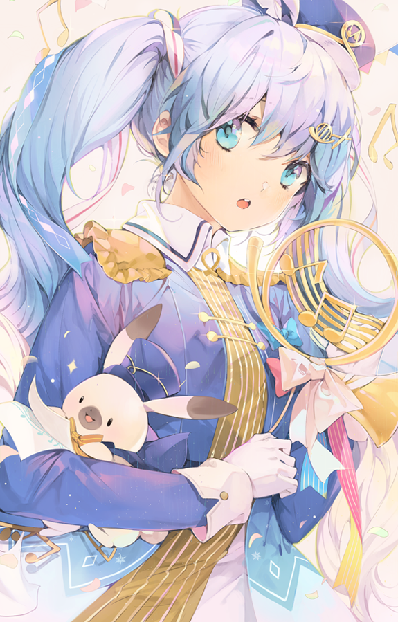 hatsune miku, yuki miku, and rabbit yukine (vocaloid) drawn by bosack