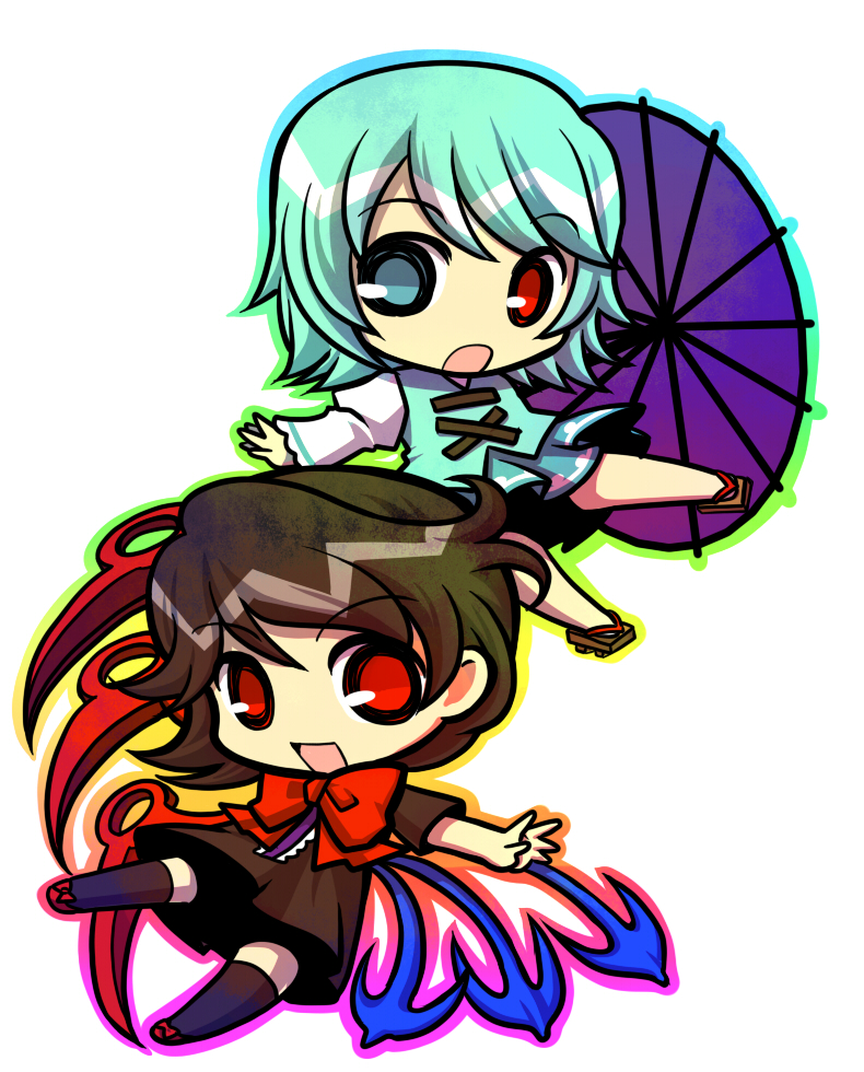 tatara kogasa and houjuu nue (touhou) drawn by socha