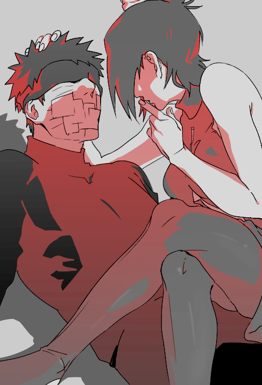 uchiha obito and konan (naruto and 1 more) drawn by obobkkp