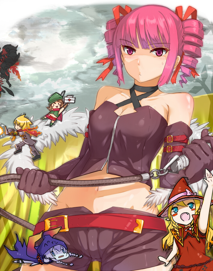 curse maker, curse maker 2, doctor magus, dark hunter, doctor magus 4, and 6 more (sekaiju no meikyuu and 1 more) drawn by shiina_maru