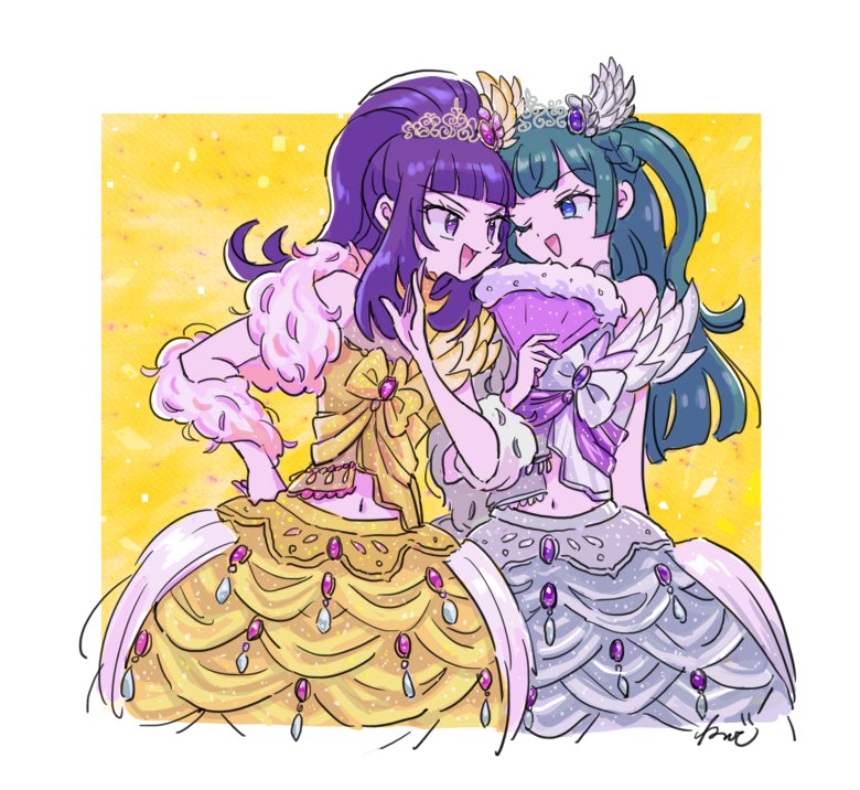 tsukikawa chili and hanazono shuka (pretty series and 2 more) drawn by rituyama1