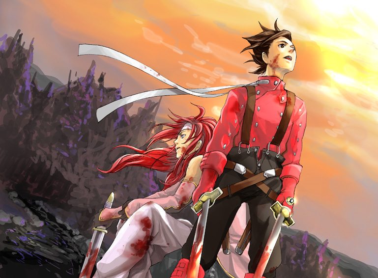 lloyd irving and zelos wilder (tales of and 1 more) drawn by nannnann