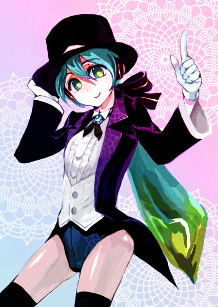 hatsune miku (vocaloid and 2 more) drawn by rokumen_saikoro