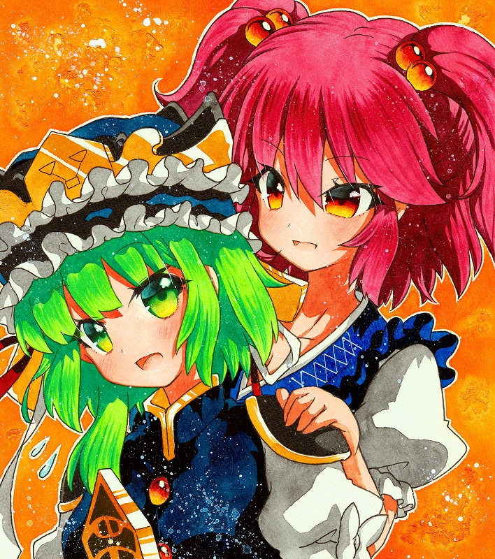 shiki eiki and onozuka komachi (touhou) drawn by rinka_(qqqrinkappp)
