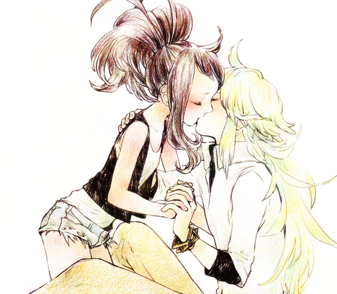 hilda and n (pokemon and 1 more) drawn by shigeru