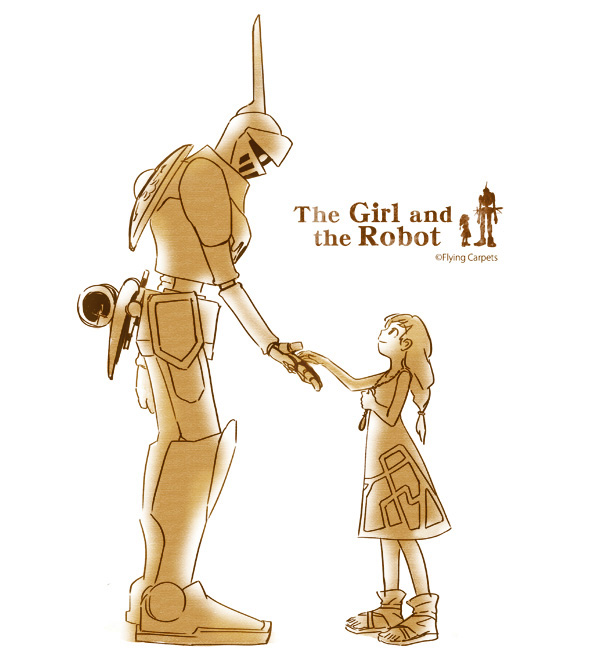 the girl and the robot (the girl and the robot) drawn by monaka_(siromona)