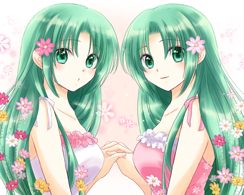 sonozaki mion and sonozaki shion (higurashi no naku koro ni) drawn by maekawa_suu