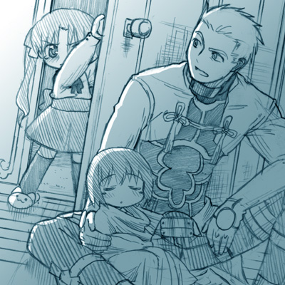 tohsaka rin, matou sakura, and archer (fate and 1 more) drawn by st_parasu