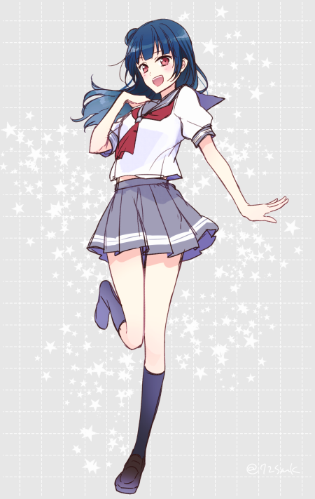 tsushima yoshiko (love live! and 1 more) drawn by samako