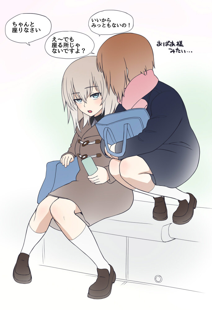 nishizumi miho and itsumi erika (girls und panzer) drawn by wata_do_chinkuru
