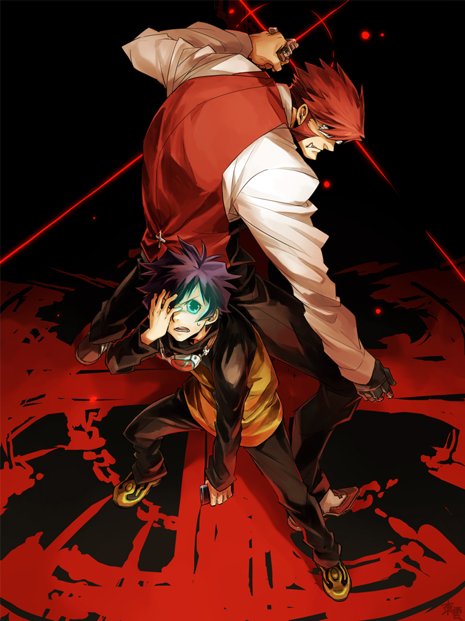 klaus von reinhertz and leonardo watch (kekkai sensen) drawn by fikasu_(higekunee)