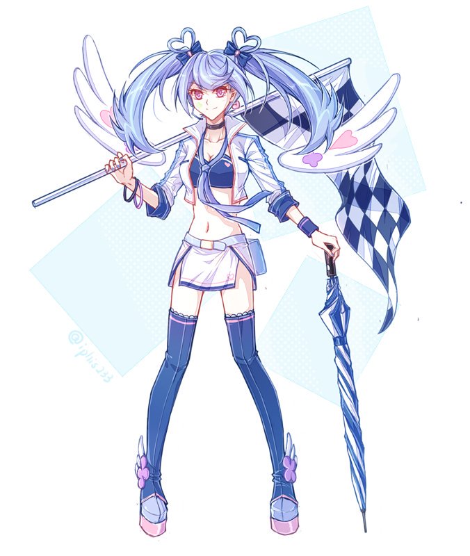 zaizen aoi and blue angel (yu-gi-oh! and 1 more) drawn by cang_(iphis233)