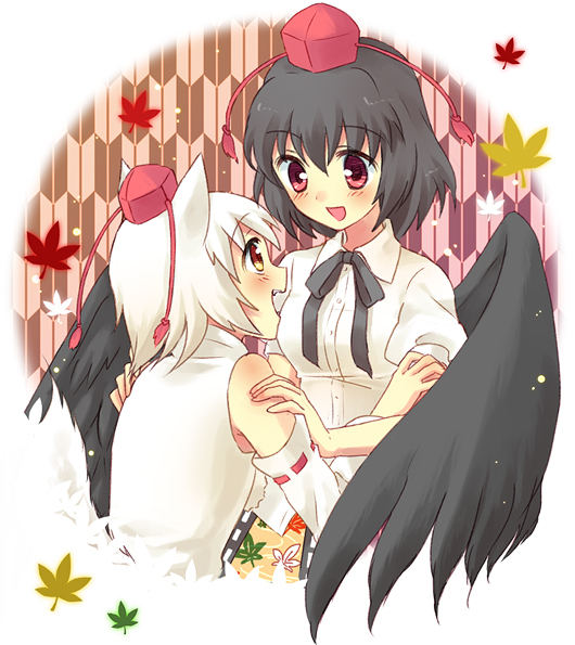 shameimaru aya and inubashiri momiji (touhou) drawn by kuguri_oimo