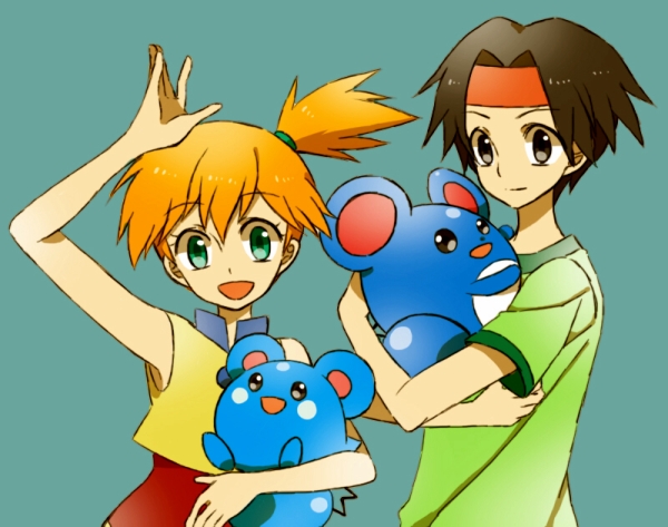 misty, marill, azurill, and tracey sketchit (pokemon and 1 more) drawn by mochi730