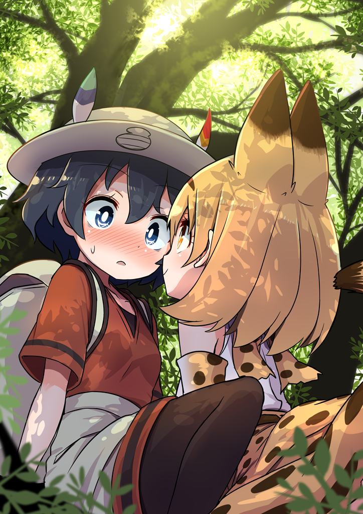 serval and kaban (kemono friends) drawn by shipii_(jigglypuff)
