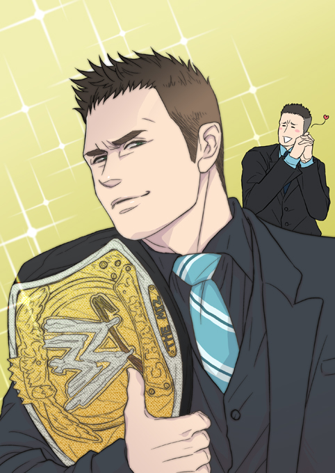 the miz and michael cole (wwe) drawn by ymt-r