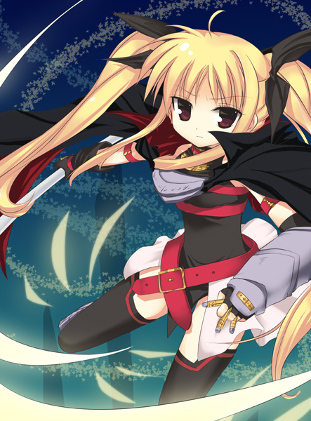 fate testarossa and bardiche (lyrical nanoha and 2 more) drawn by kanna_ryouto