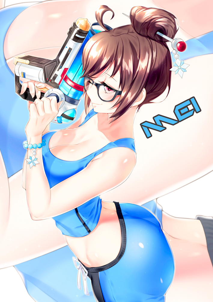 mei (overwatch and 1 more) drawn by ramune_(cherrykde)