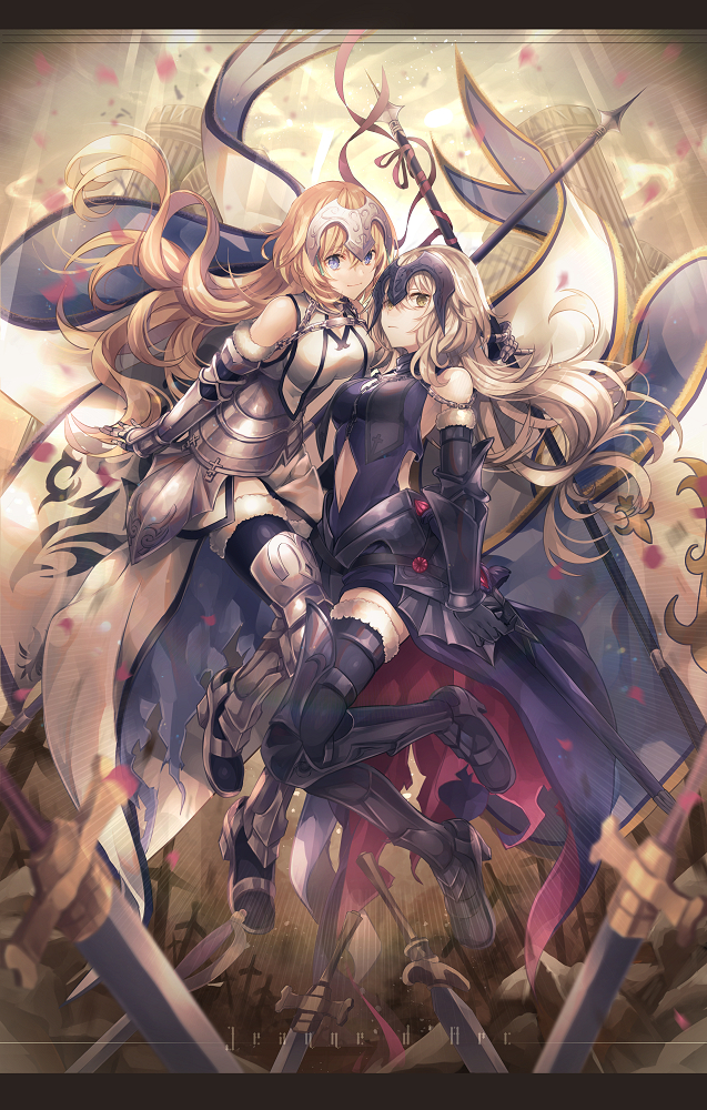 jeanne d'arc and jeanne d'arc alter (fate and 1 more) drawn by yunohito