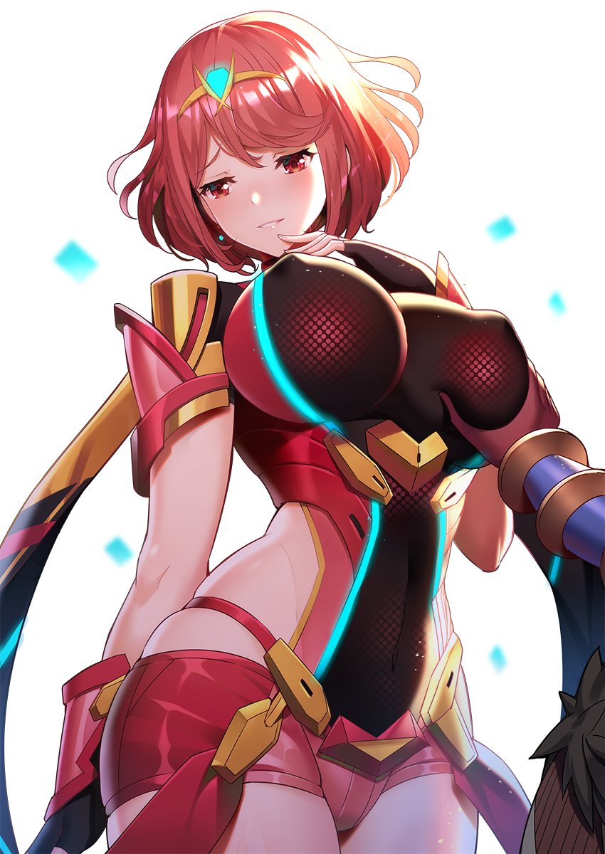 pyra and rex (xenoblade chronicles and 1 more) drawn by ririko_(zhuoyandesailaer)