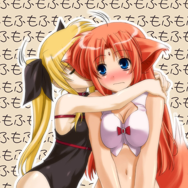 fate testarossa and arf (lyrical nanoha and 1 more) drawn by umekichi