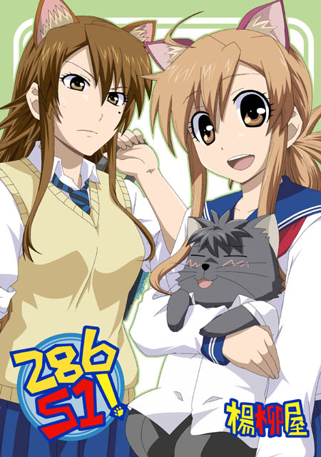 mizuno kaede and sumiyoshi kanako (nyan koi!) drawn by yanagi_takashi